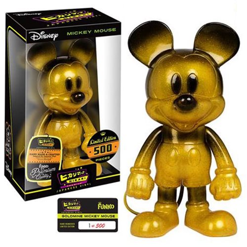 Mickey Mouse Black and Gold Hikari Sofubi Vinyl Figure